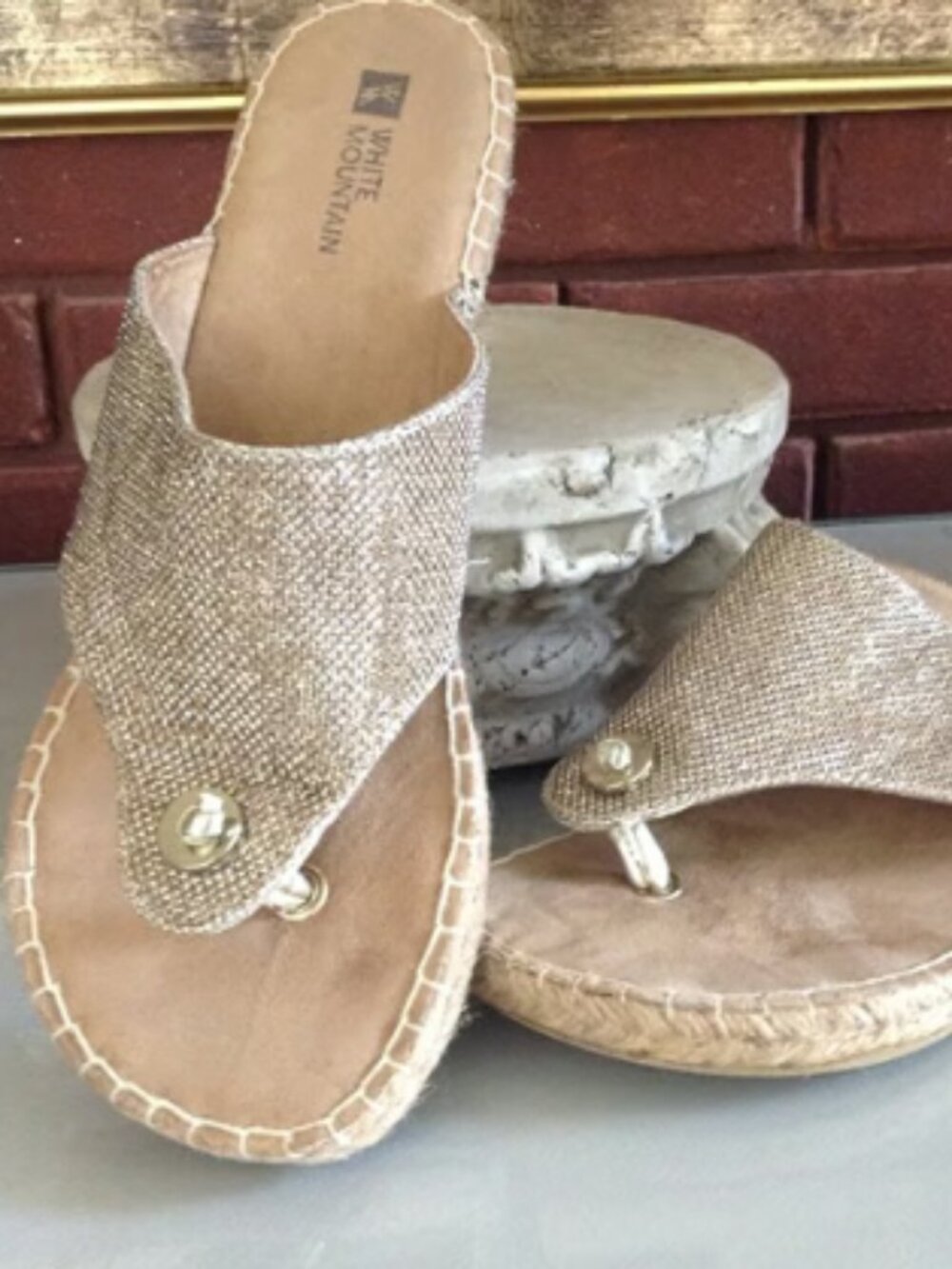White Mountain Beachball Espadrille Wedge Sandals